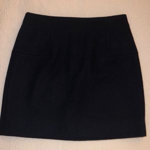 J Crew Navy wool mini skirt. Fully lined with back zipper.EUC